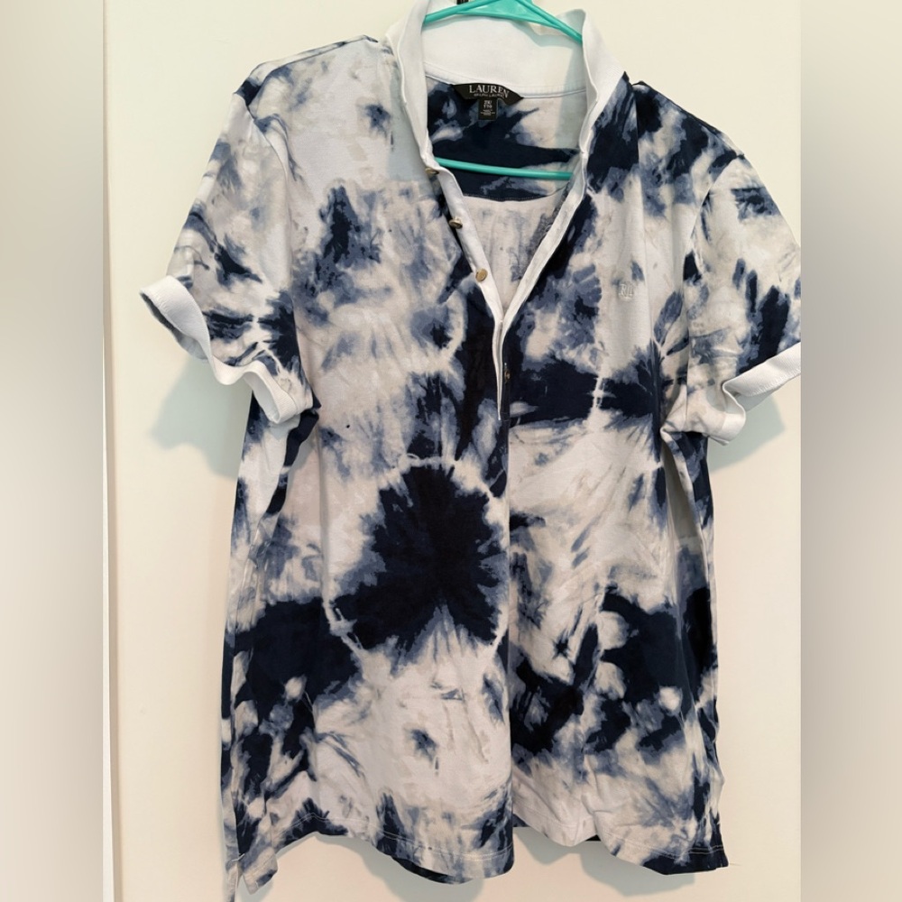 Lauren Ralph Lauren Tie-Dye Polo Shirt black label 2Xl